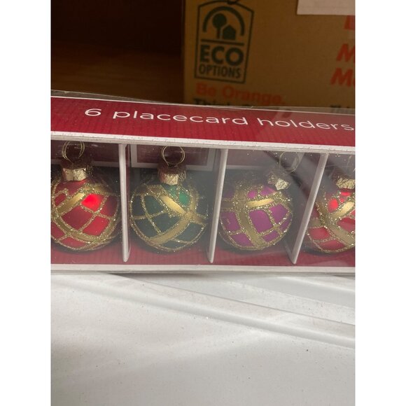 Set Of 6 Target Holiday Placecard Holder Ornaments - Picture 5 of 7